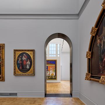Renaissance artwork hanging in a museum