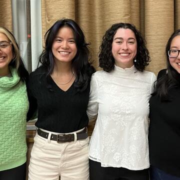 Four Saint Joseph's women at Women's Center