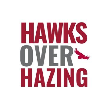 A logo that says "Hawks Over Hazing"