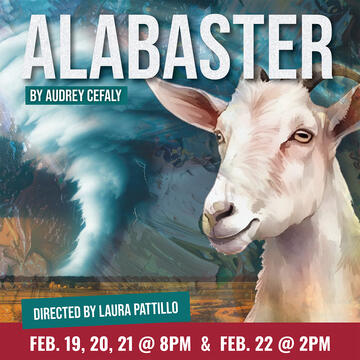 SJU flier for Alabaster featuring a goat and a tornado