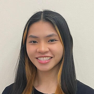 A woman with long black hair