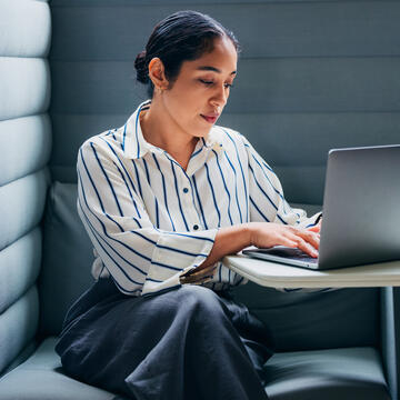 businesswoman at laptop