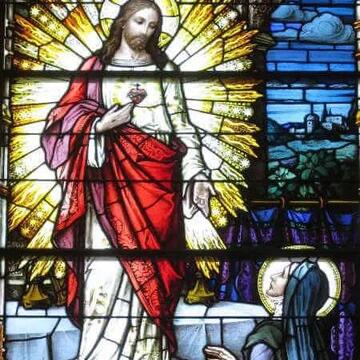 Sacred Heart Stained Glass Window