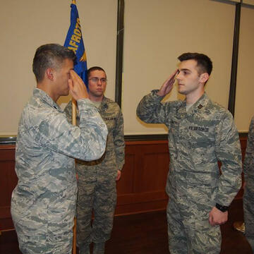 AFROTC saluting
