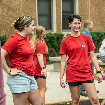 students participating in the AIM early arrival program at saint joseph's university