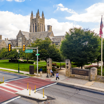 City Avenue crosswalk at Saint Joseph's University