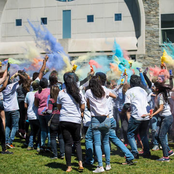 Saint Joseph's University students at the annual Holi celebration on campus