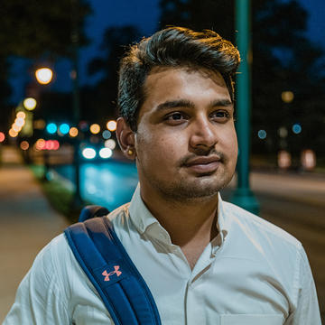 Saint Joseph's University MBA Haub Business student walking on City Ave in Philadelphia