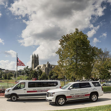 two saint joseph's university campus safety vans