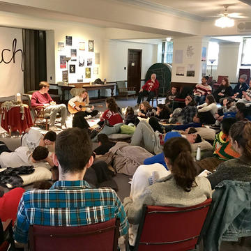 saint joseph's university students on a retreat
