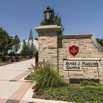 Entrance to the maguire side of campus