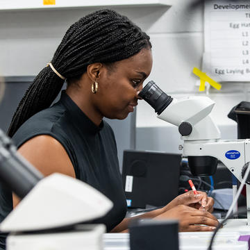 McNulty Scholar in chemistry lab