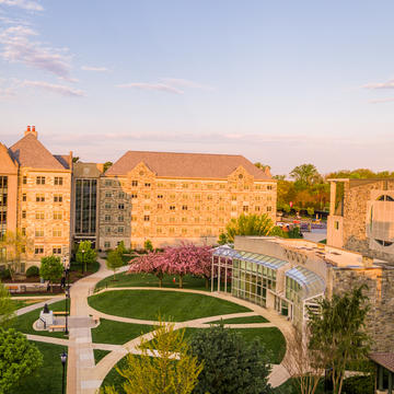 Campus quad in front of Villiger 