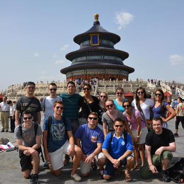 saint joseph's university students at the temple of heaven in china