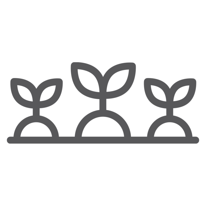 Gray Outline of Three Plants