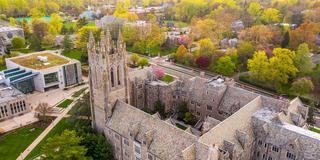 Aerial shot of Barbelin Hall