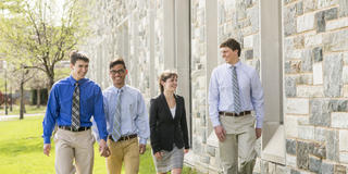Diverse students engaging outdoors