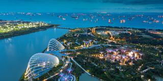 Singapore Skyline at a night