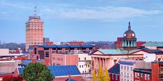 Aerial view of Lancaster, PA