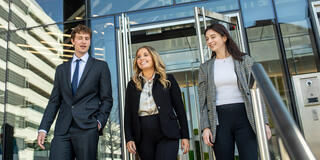 Co-op Students Leaving Building