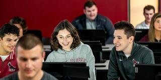 Group of students in computer lab