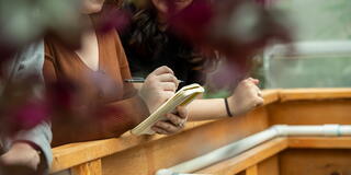 students in greenhouse