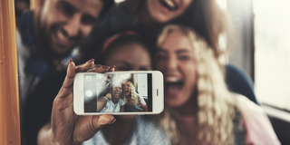 Friends taking a selfie
