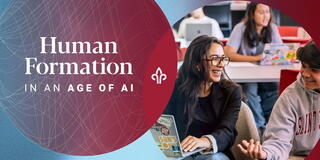 Human Formation in an Age of AI: student and teacher in classroom