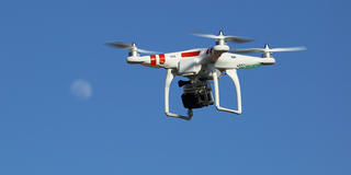 drone camera in the sky