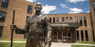 statue of st. ignatius at saint joseph's university