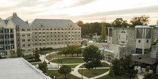 Aerial shot of campus