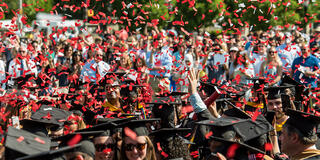 Confetti with graduates
