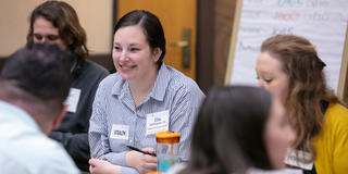 SJU students working together 