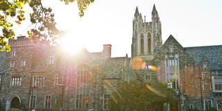 Barbelin tower at sunset on Saint Joseph's University campus