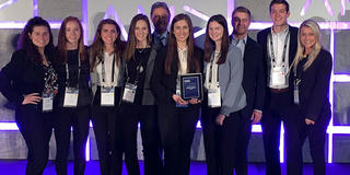 saint joseph's university marketing students at an event