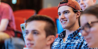 Student at Saint Joseph's University in a classroom