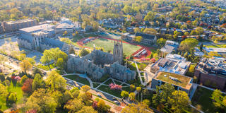 aerial shot of saint joseph's university