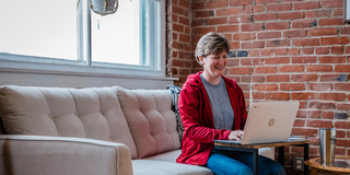 Adult student completes stackable graduate MBA certificate online at home