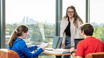 Students Studying on Sunny Day at Saint Joseph's University