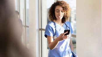 Hospital Staff Navigating Hallway