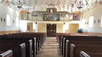 photo of the aisle in the Chapel