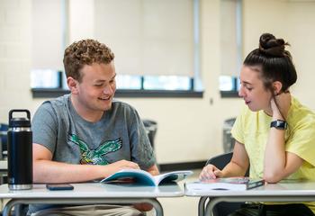 Lily working with a Kinney Center client.