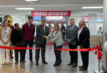 Ribbon cutting ceremony in The Kettle, Saint Joseph's new dining hall renovation