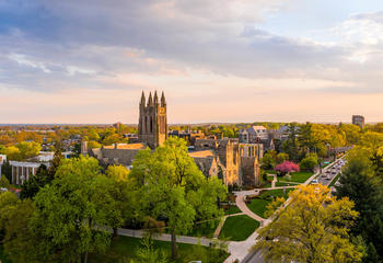 Saint Joseph's University spring aerial