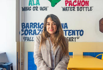 Sofia Deleon at her restaurant, El Merkury