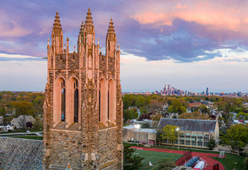 Saint Joseph's University Barbelin Tower at sunset