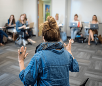 Tenaya Darlington teaches English classroom