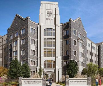 Rendering of new residence hall at Saint Joseph's University