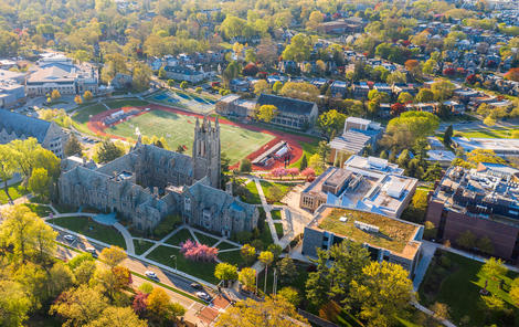 aerial shot of saint joseph's university