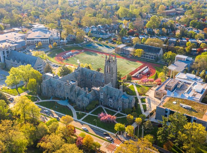 Aerial view of Saint Joseph's University.